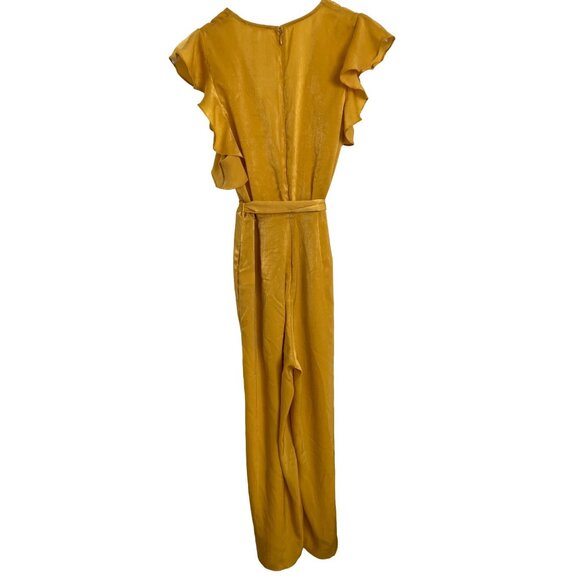 Tularosa Sunset Yellow Ruffle Sleeve Jumpsuit - Picture 7 of 7